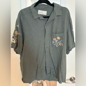 Abercrombie & Fitch Linen Embroidered Shirt